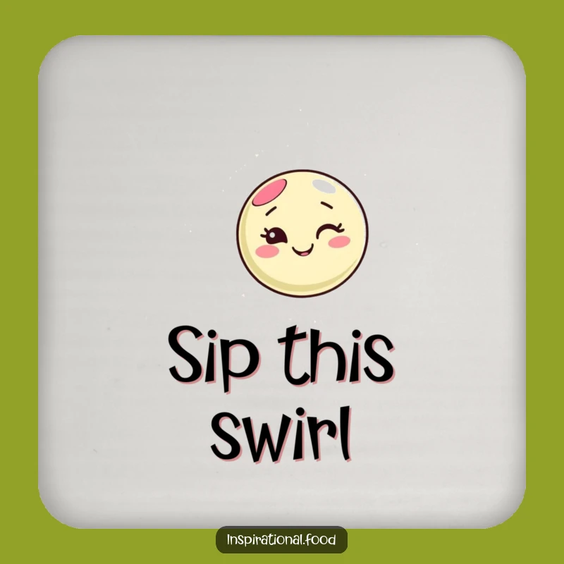 Funny Macaron Wink Coaster: Protect Surfaces with Swirling Sweetness and a Playful Touch