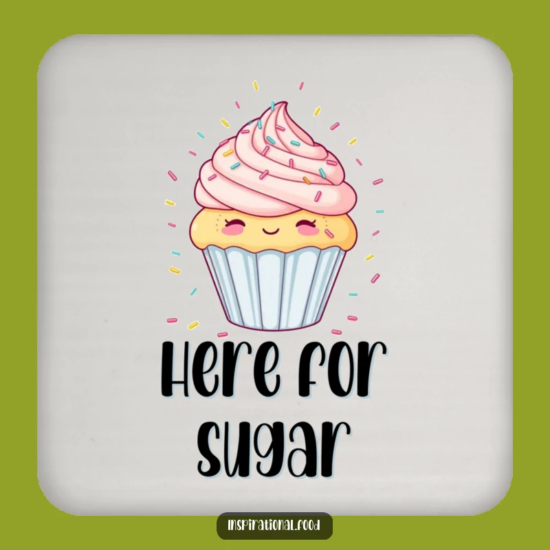 Funny Cupcake Sprinkle Dream Coaster - Sweet Protection with Pastry Humor