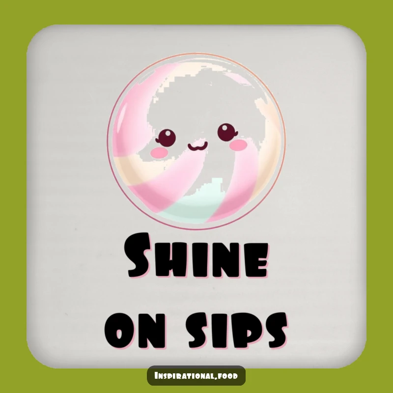 Funny Shimmering Candy Coaster: Protect Surfaces With Shine!