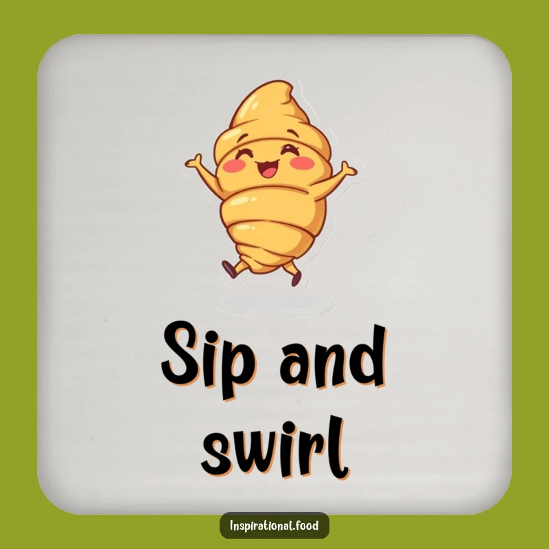 Funny Croissant Jig Coasters: Dancing Pastry, House Gift!