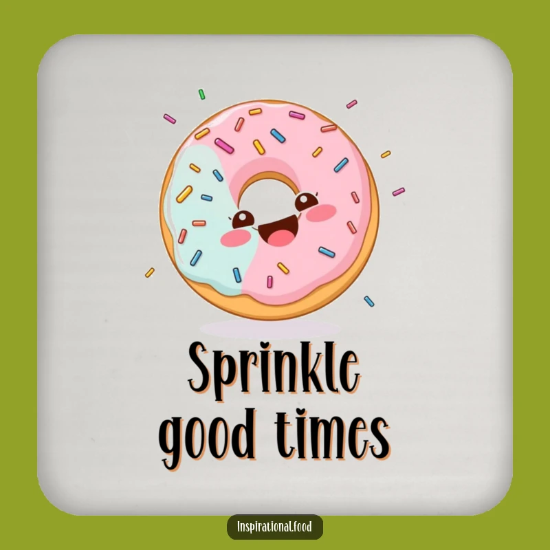 Funny Sprinkled Donut Drink Coaster: Protect Surfaces with Sweet Humor, Unique Funny Gift
