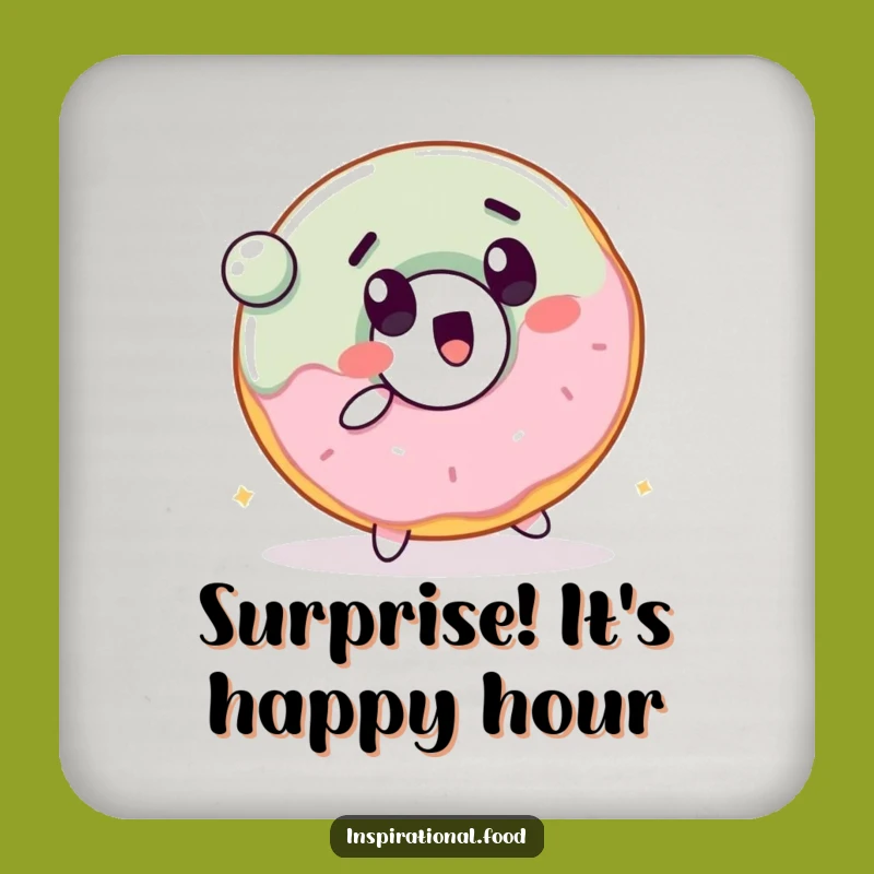 Funny Bouncing Donut Coaster: Protect Surfaces with Playful Charm