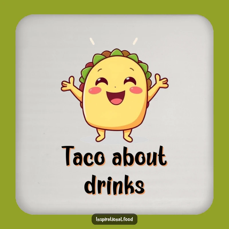 Funny Taco Coaster Set: Protect Surfaces with Festive Flair
