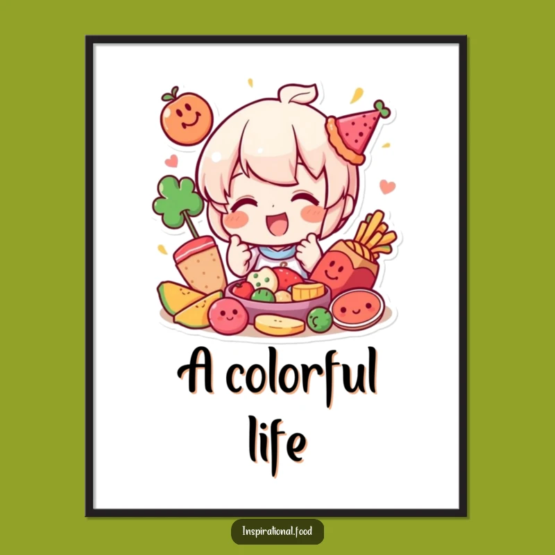 Funny Food Arranger Poster - Decorate with Playful Food Art