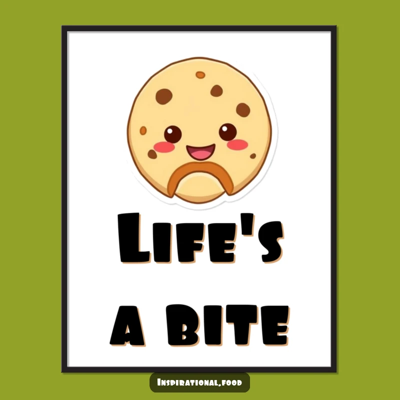 Funny Cookie Bite Poster: Add a Whimsical, Smile-Inducing Touch to Your Walls