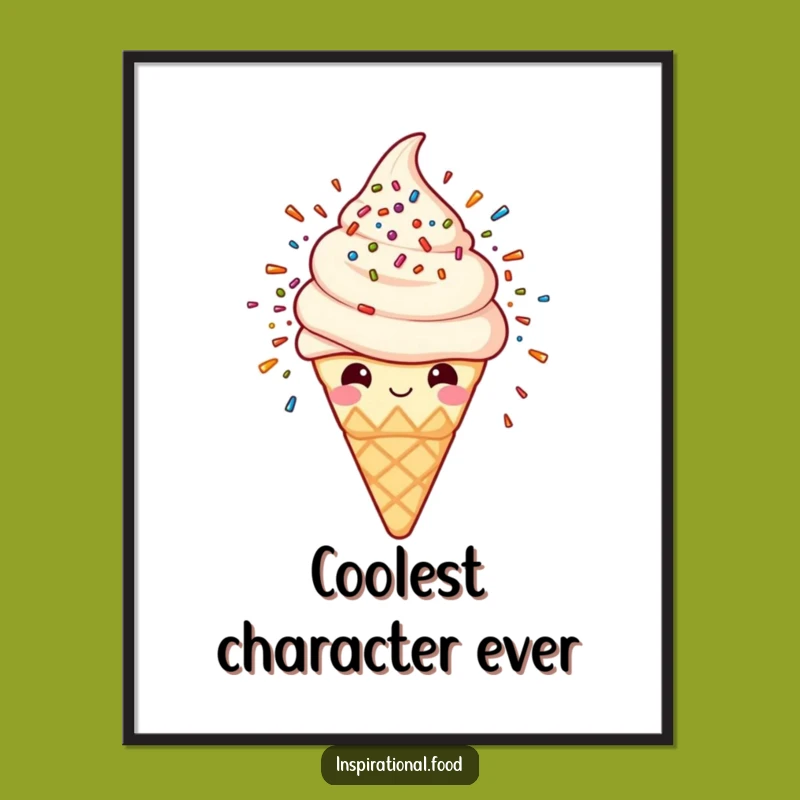 Funny Ice Cream Sprinkle Explosion Poster: Decorate with Sweet Delights