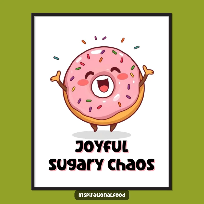 Funny Donut Wiggle Poster: Sweet Wall Art for a Happy Vibe
