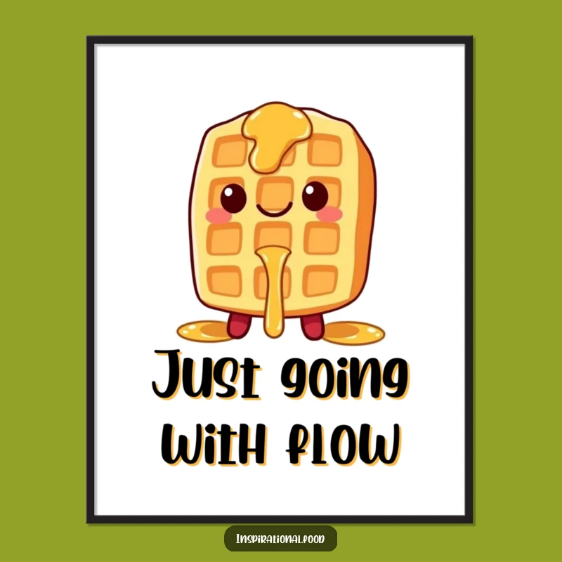 Funny Waffle Syrup Poster: Add a Sweet, Smiling Touch of Breakfast Art to Your Walls