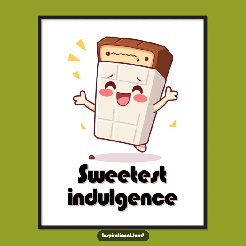 Funny Chocolate Bar Spin Poster: Sweet and Humorous Decor