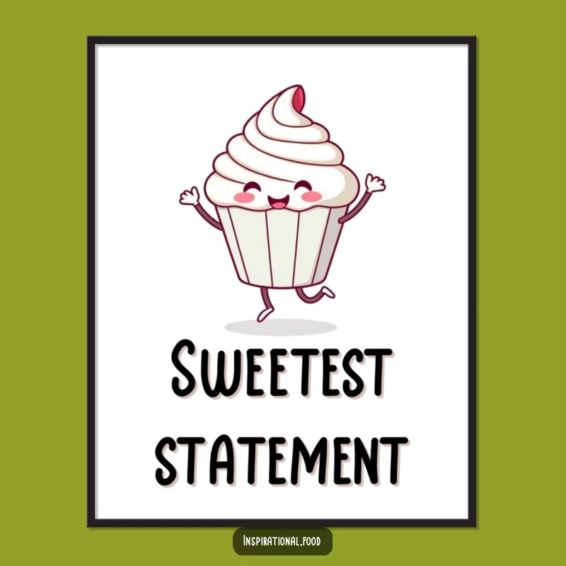 Funny Cupcake Dance Poster: Sweet and Humorous Wall Decor