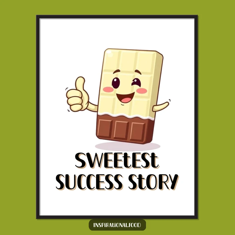 Funny Chocolate Bar Victory Poster: Add a Whimsical Smile to Your Walls!