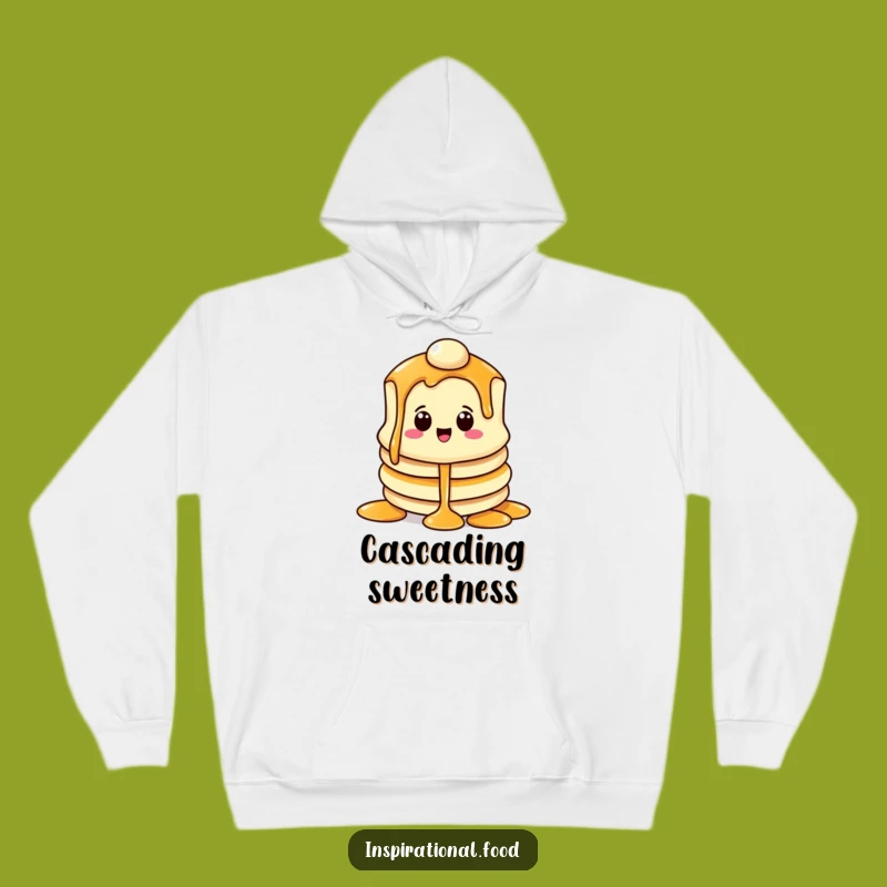Funny Cozy Pancake Hoodie: Syrup Cascade Character, Warm Gift!