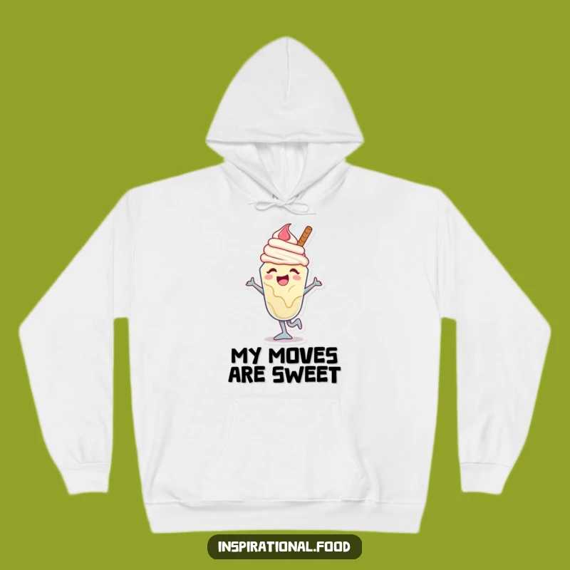 Funny Sundae Groove Hoodie: Joyful Ice Cream Character Dancing, Cozy and Funny Gift Idea