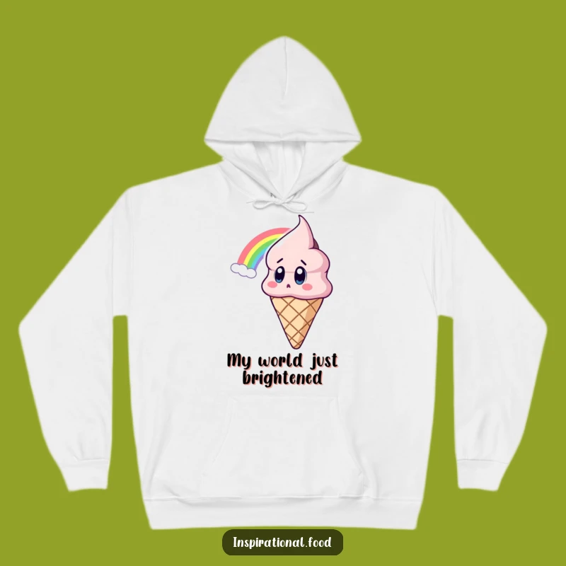 Funny Ice Cream Rainbow Hoodie: Cozy Wonder, Perfect Funny Gift for Dreamers