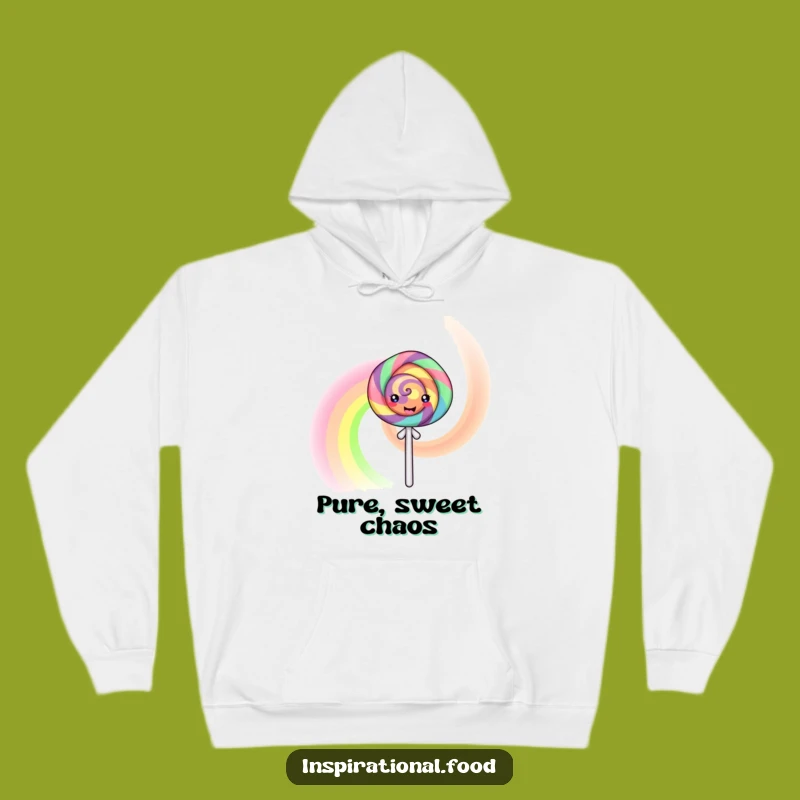 Funny Rainbow Lollipop Hoodie - Cozy Character Art, Perfect Warm Gift