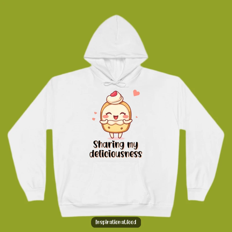 Cozy Funny Blushing Pastry Hoodie - Share Warmth and Sweetness
