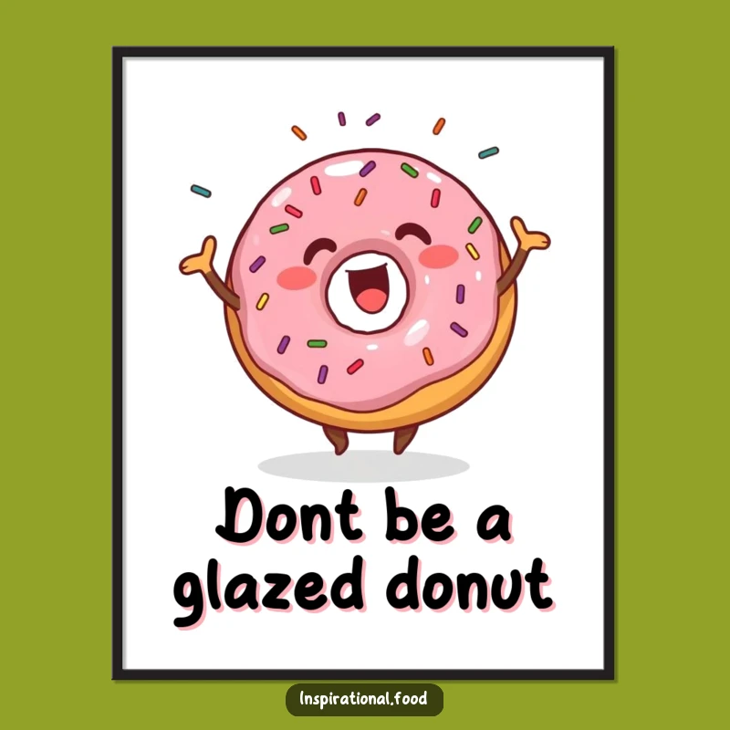 Funny Free Printable Wall Art Donut Wiggle Humorous Downloadable Decor
