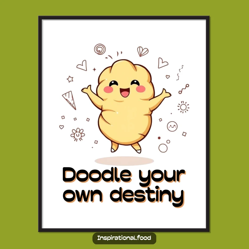 Funny Free Printable Wall Art: Croissant Twirl - Downloadable Art