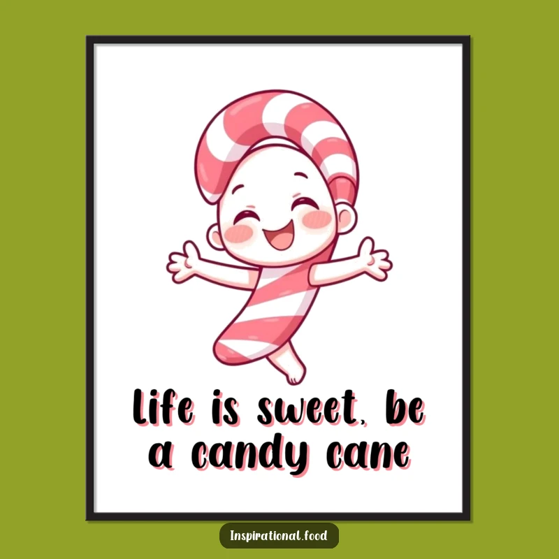 Free Printable Candy Cane Wall Art: Joyful Twirls for a Sweet, Funny Decor Piece