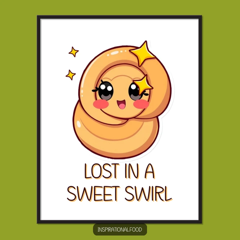 Free Printable Wall Art: Caramel Swirl Spin - Humorous Downloadable Art for Your Home