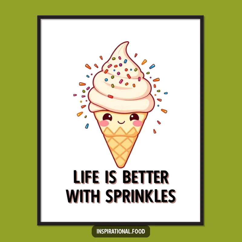 Free Printable Wall Art: Ice Cream Sprinkle Explosion Joyful Downloadable Decor