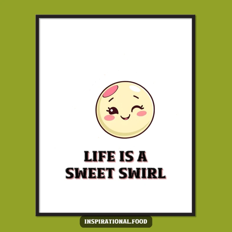 Funny Free Printable Wall Art: Winking Macaron Swirls Delightful Decor Downloadable