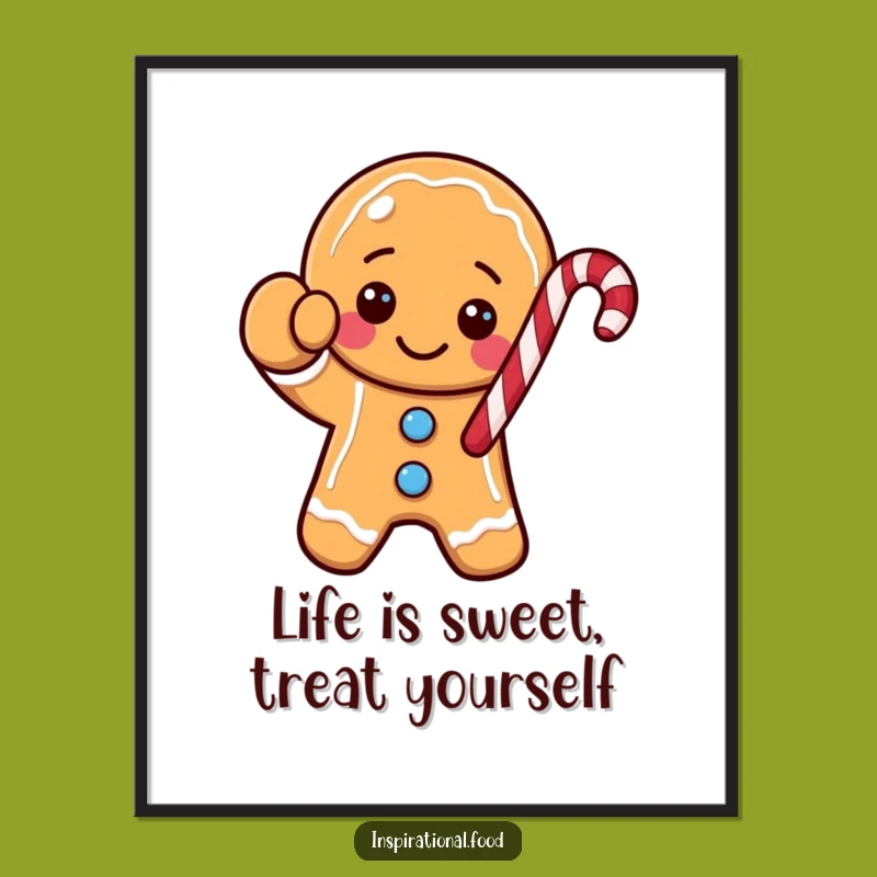 Funny Free Printable Wall Art: Gingerbread Cookie Character Decor Download!