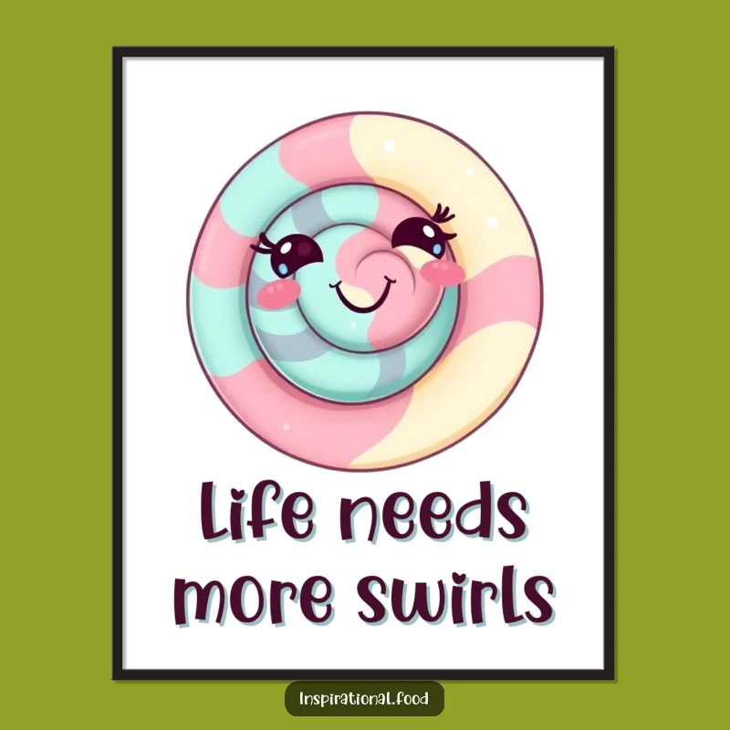 Funny Free Printable Wall Art: Playful Candy Swirl for Whimsical Home Decor