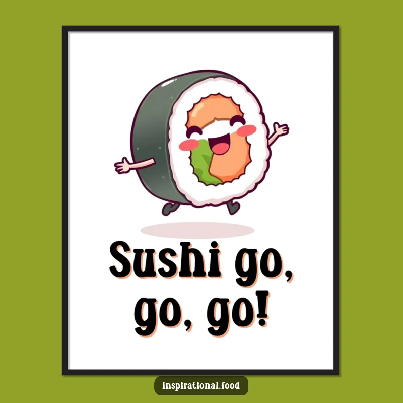 Funny Free Printable Wall Art Sushi Skip Humorous Downloadable Decor