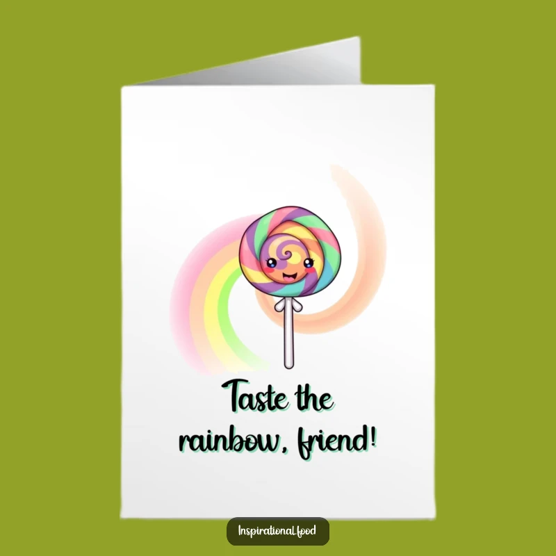 Free Printable Birthday Card: Funny Lollipop Rainbow Fun Downloadable Gift