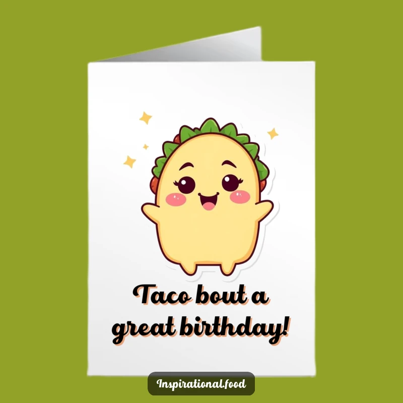 Free Printable Birthday Card: Funny Taco Winking, Festive Downloadable Gift!