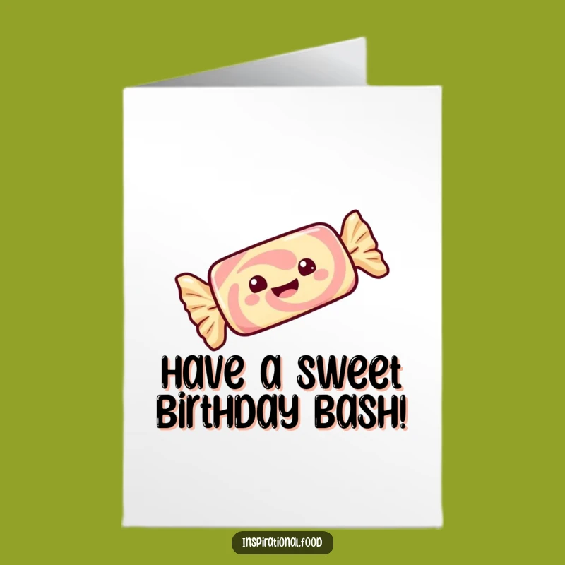 Free Printable Birthday Card: Gleeful Candy Bar Twirl, Funny Downloadable Gift for Sweet Celebrations