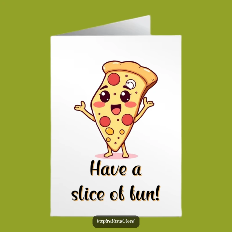 Free Printable Birthday Card: Pizza Slice Toppings - Funny Foodie Downloadable Gift