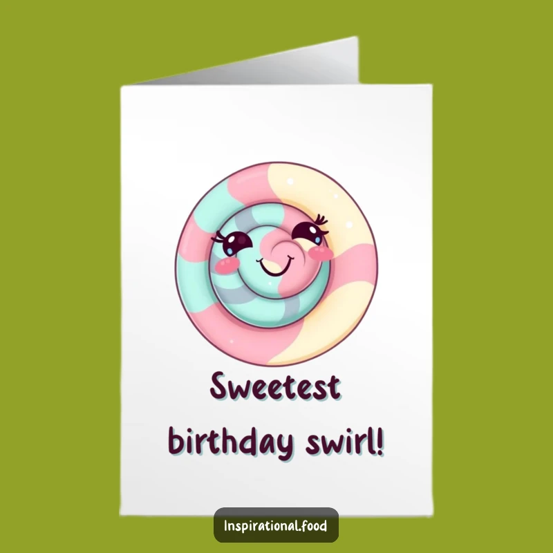 Free Printable Birthday Card: Playful Candy Swirl for a Fun, Downloadable Wish