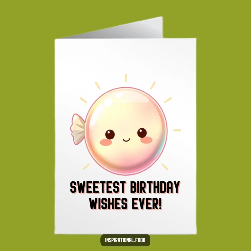 Free Printable Birthday Card: Shiny Hard Candy for a Sweet and Happy Day
