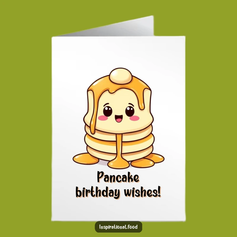 Free Printable Birthday Card: Syrupy Pancake, Funny Digital Download Gift