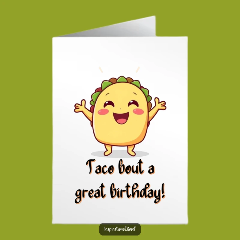 Free Printable Birthday Card Taco Pose Funny Downloadable Gift