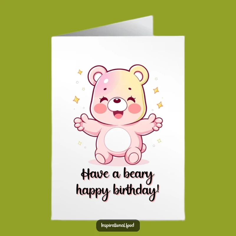 Free Printable Gummy Bear Birthday Card: Fun & Sparkly Downloadable Gift for a Sweet Celebration!
