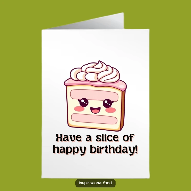 Free Printable Birthday Card: Cheerful Cake Frosting Swirl Downloadable