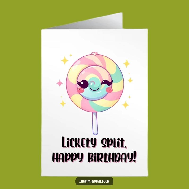 Free Printable Lollipop Birthday Card: Sparkle with Joy on Their Special Day!
