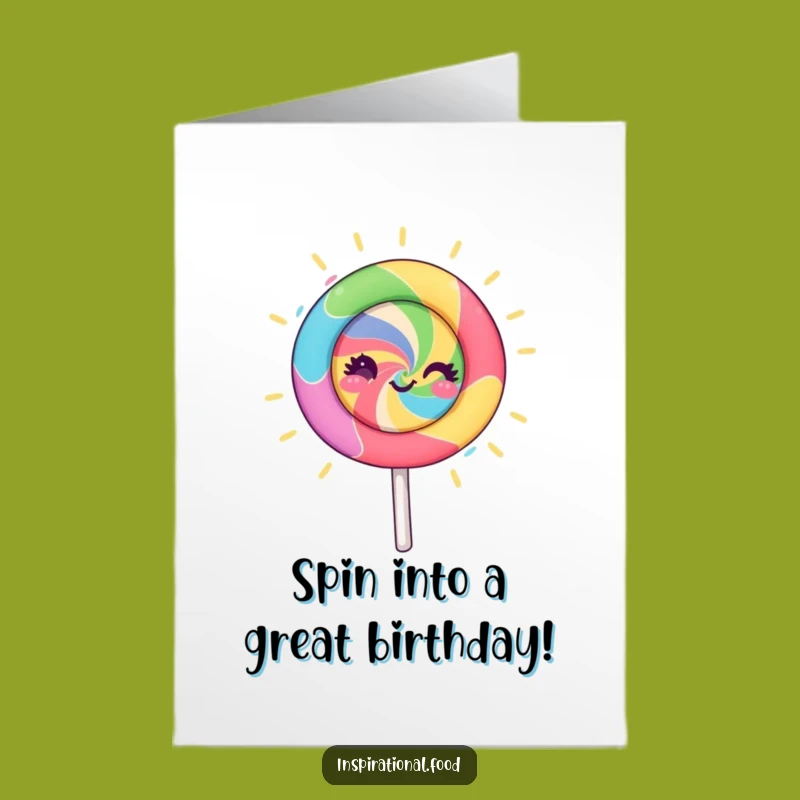 Free Printable Birthday Card: Spinning Lollipop's Creative Energy, Happy Birthday Fun