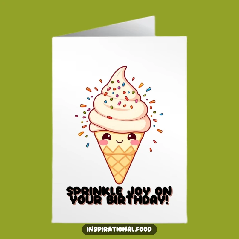 Free Printable Birthday Card: Ice Cream Sprinkle Explosion Downloadable Fun