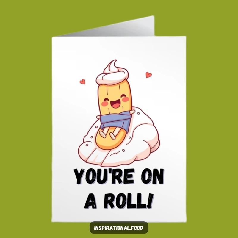 Free Printable Congrats Card: Baguette Meringue Adventure Humor Downloadable