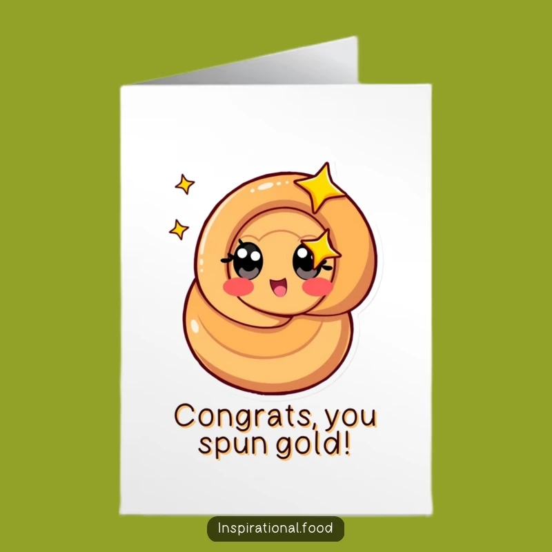 Free Printable Congrats Card: Caramel Swirl Spin - Funny Downloadable DIY Gift