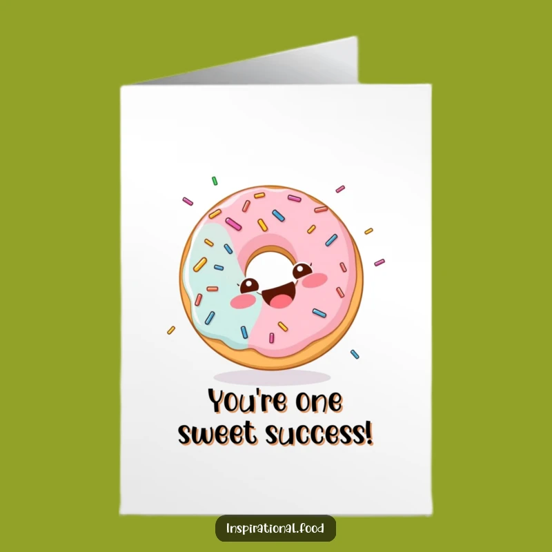 Free Printable Congrats Card: Donut Sprinkle Celebration Humor Downloadable