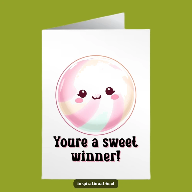 Free Printable Congrats Card: Shimmering Candy Success, Downloadable Bright Cheers