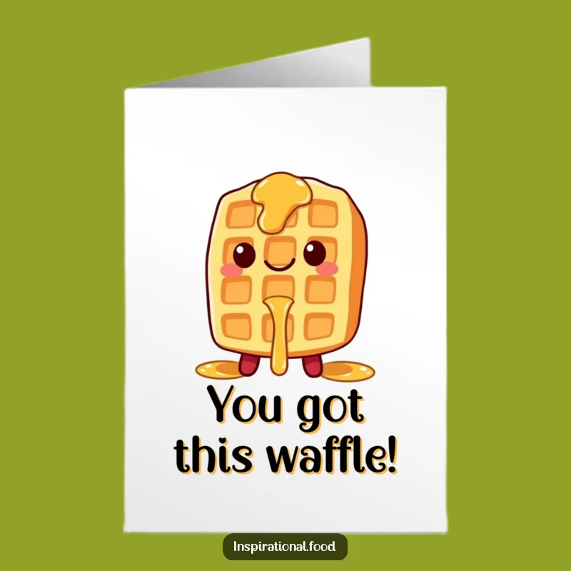 Free Printable Congrats Card: Waffle Syrup Smile Downloadable Gift