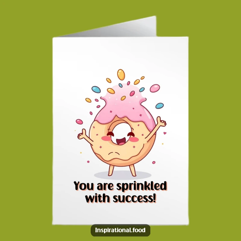 Free Printable Congratulations Card: Funny Donut Cascade, Delightful Downloadable Gift!