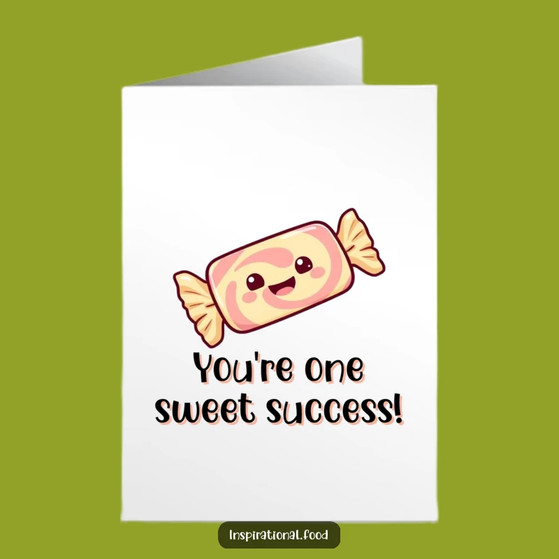 Free Printable Congratulations Card: Gleeful Candy Bar Twirl, Funny Downloadable Gift for Victories