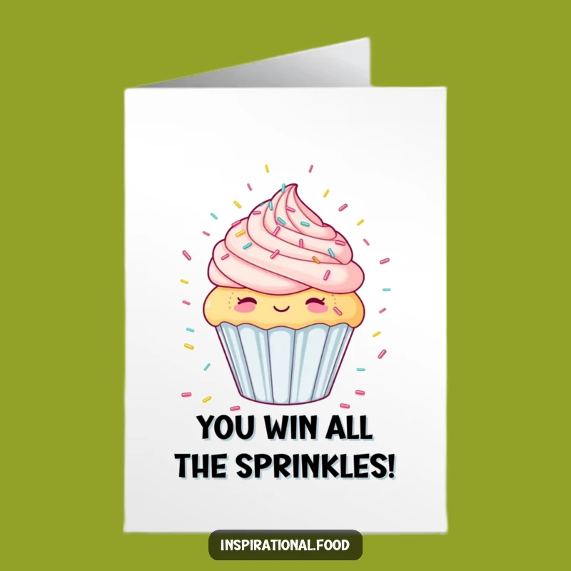 Free Printable Cupcake Card: Sweet Sprinkle Dreams for Your Big Win!